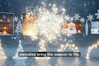 ai christmas video animated music video