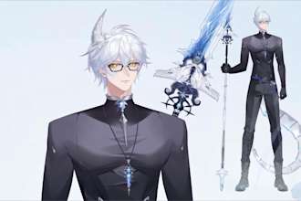 draw and rig live2d vtuber model, 2d vtuber, anime v tuber rigging for stream