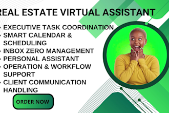 real estate virtual assistant for CRM, leads and admin