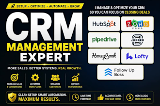 setup automate zoho jobber pipedrive honeybook lofty huspot crm automation