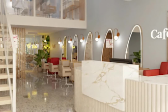 create a realistic 3d hair salon beauty salon spa interior design