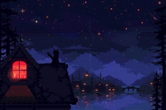 draw pixel parallax background pixel art scenery environment landscape wallpaper