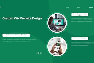 design a modern wix website, wix landing page or wix redesign, ecommerce, blog