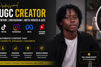 create amazing ugc tiktok, instagram, meta videos and ads