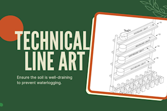 draw uspto patent drawings, technical line art for utility and design patents