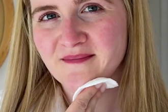 create natural female spokesperson ugc skincare video ads for social media ads