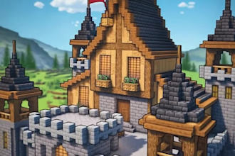 build custom minecraft castle, bases, hubs, and spawns as an irl archtitect