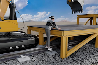 create 3d excavator animation, hydraulic system, and heavy equipment industrial