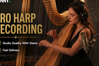 record professional harp parts for your song, film or sound track