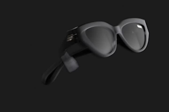create cinematic 3d sunglasses animation, 3d eyewear designs and 3d rendering