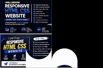 design responsive HTML CSS website fast