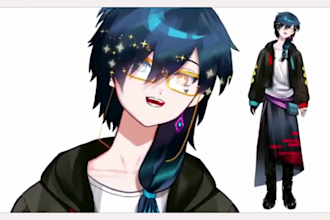 design live2d model 2d vtuber model 3d vtuber rigging 2d model vtuber 2d anime