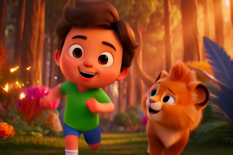 create ai animation story, 3d ai pixar animation ai kids cartoon movie trailer