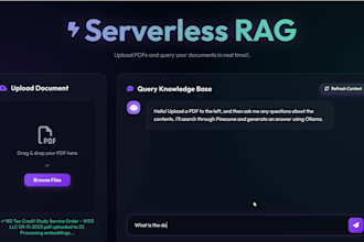 create serverless rag chatbot