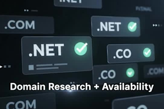 research and find the best domain names for your business or brand