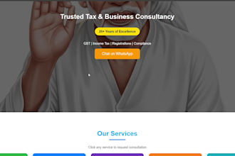 create a professional business website with whatsapp and lead form