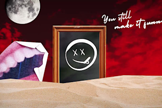 design a professional vintage collage animated video