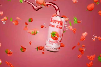 create realistic 3d beverage animation, soda can, bottle, and product ads video