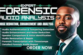 do forensic audio editing, cleanup, voice detection, noise removal, and analysis