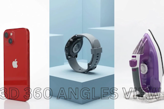 do 3d 360 cinematic product angle view, liquid simulation animation ads with ai