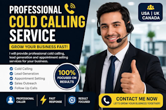 do professional cold calling, telemarketing