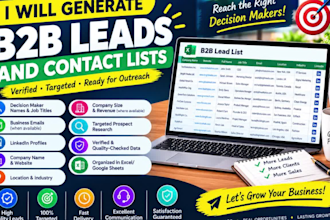 generate verified b2b leads and contact lists