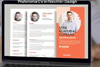 design a professional CV resume and modern poster design and video editing