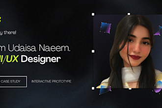 design a modern UI UX portfolio with case studies
