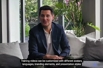 create professional synthesia training video and corporate ai presentation