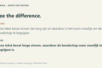 proofread and improve your dutch text