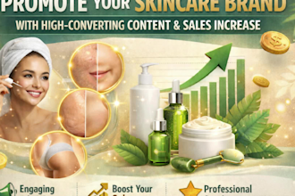 promote your skincare brand with high converting content and sales increase