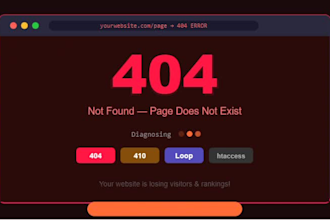 fix htaccess, 301 redirect, 404 error and other issues