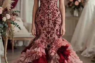 design custom wedding dress and matching wedding theme