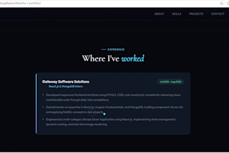 build a clean, modern portfolio website