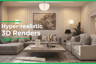 do an amazing 3d interior design with realistic 3d rendering