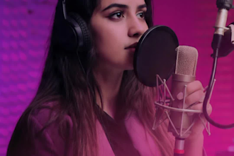 record a professional female voice over in urdu or hindi