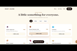 build a modern responsive restaurant or cafe website