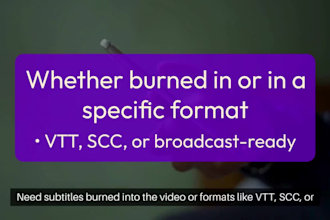 create srt file, english, spanish, french subtitles and closed captions
