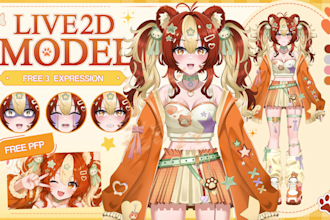design and rig live2d vtuber model for vtube studio