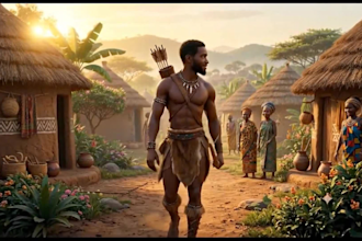 create african folktale ai videos for youtube and storytelling channels