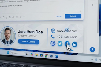 create an animated clickable HTML email signature for gmail outlook apple mail