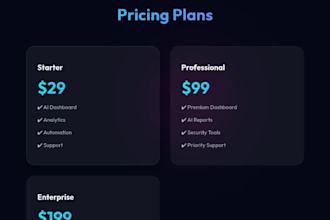 create a futuristic ai saas startup website design