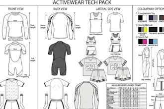 design activewear tech packs for sportswear and gym wear