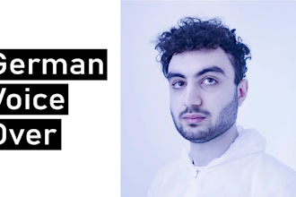 record a german voice over with a young male voice for you
