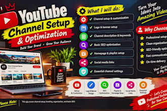 setup and brand your youtube channel with basic SEO