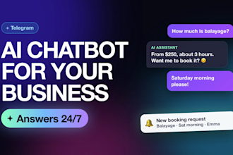 build an ai telegram bot for customer support and bookings