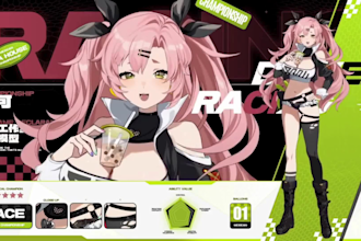 design and rig live2d vtuber model anime live2d rigging 3d vtuber model