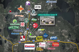 create real estate aerial map animation with callouts and motion graphics