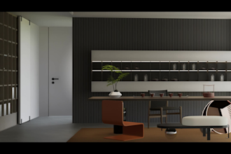 do 3d interior and exterior design for restaurants, apartments, offices and gym