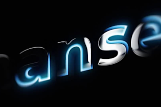 create a 3d metalic logo reveal and intro animation
